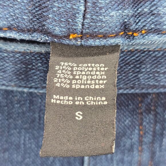 Blue Stretch Pullon Skinny Leggings Jeggings Cotton Jeans Pants S Small - Picture 6 of 6